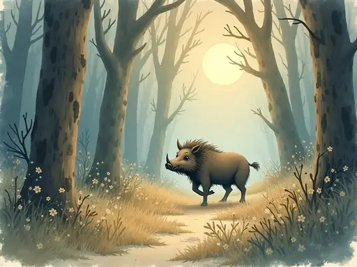 Ilustração do sonho: 멧돼지